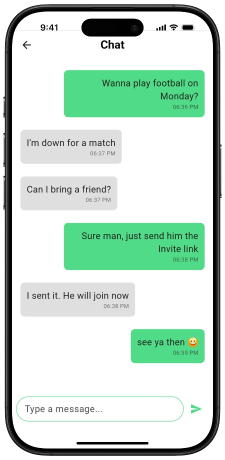 In-app chat for teams